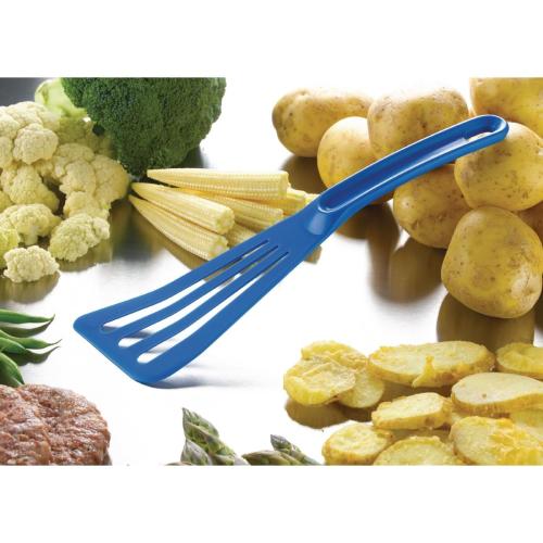 Matfer Bourgeat Pelton Spatula Perforated Blue - 12''