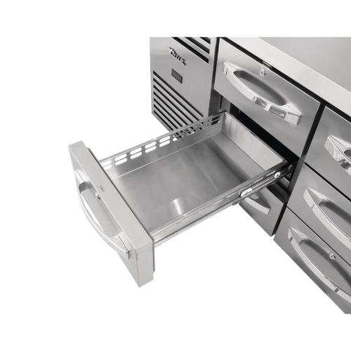True 3 Section1/1GN Counter Refrigerator w/9Drawer TCR1/3-CL-SS-3D-3D-3D(Direct)