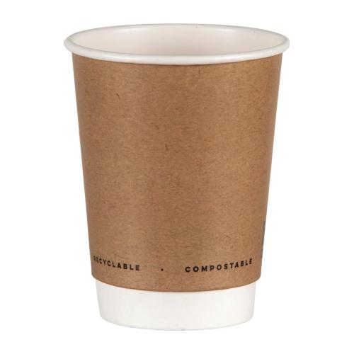 Fiesta Green Plastic Free Hot Cup Double Wall - 8oz (Box 500)