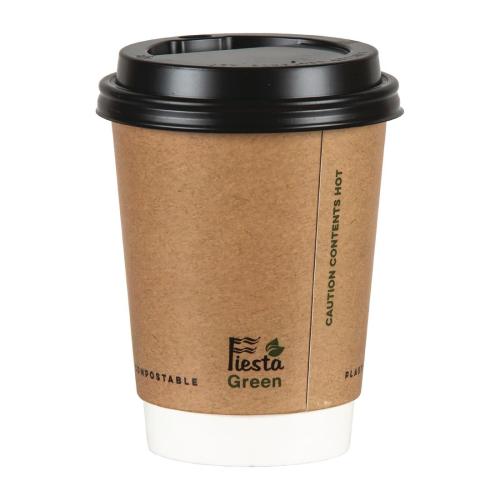 Fiesta Green Plastic Free Hot Cup Double Wall - 12oz (Box 500)