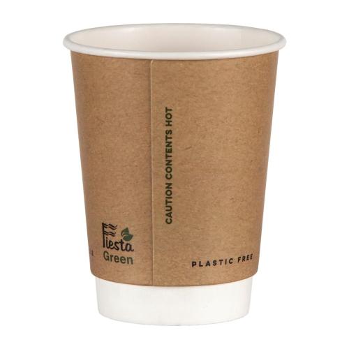 Fiesta Green Plastic Free Hot Cup Double Wall - 12oz (Box 500)