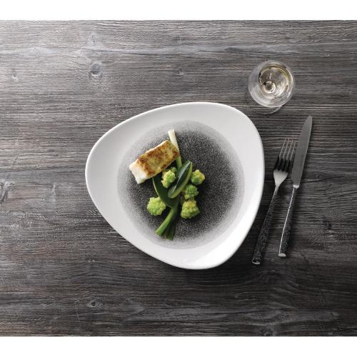 Churchill Studio Prints Raku Quartz Black Triangle Plate 31.1cm (Box 6) (Direct)