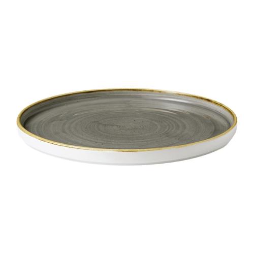 Churchill Stonecast Peppercorn Grey Walled Chefs Plate 210mm (Box 6) (Direct)