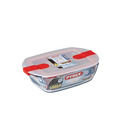 Pyrex Cook & Heat Rectangular Dish with Lid - 230x150mm 1Ltr