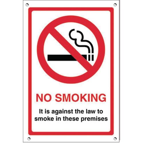 Vogue No Smoking Premises Sign - 200x150mm 7 3/4x6" (Self Adhesive)