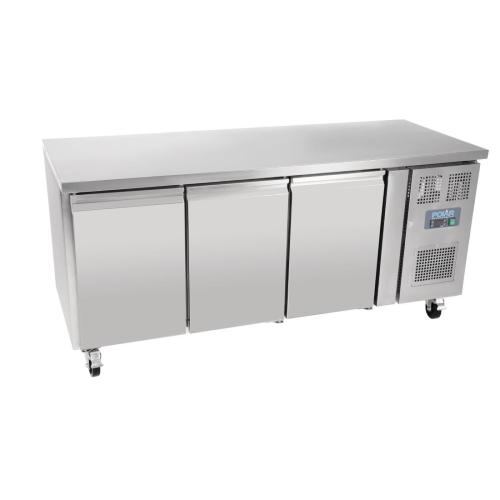 Polar U-Series Triple Door Counter Fridge - 417Ltr
