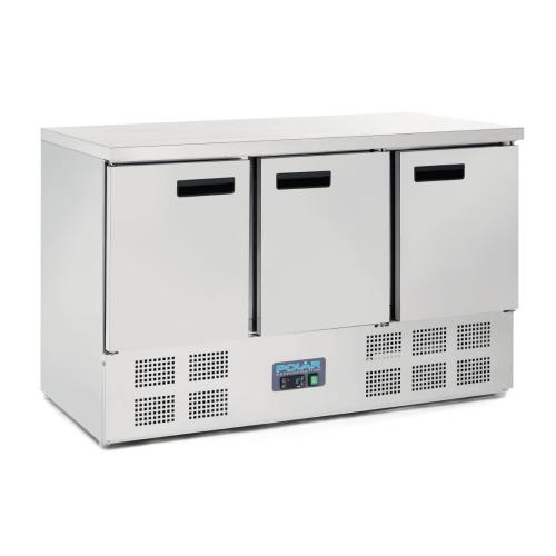Polar G-Series Triple Door Counter Fridge - 368Ltr