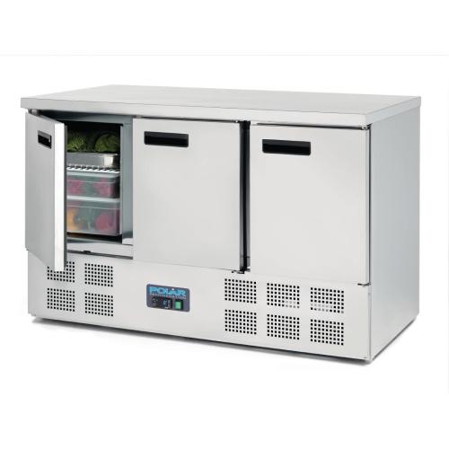 Polar G-Series Triple Door Counter Fridge - 368Ltr
