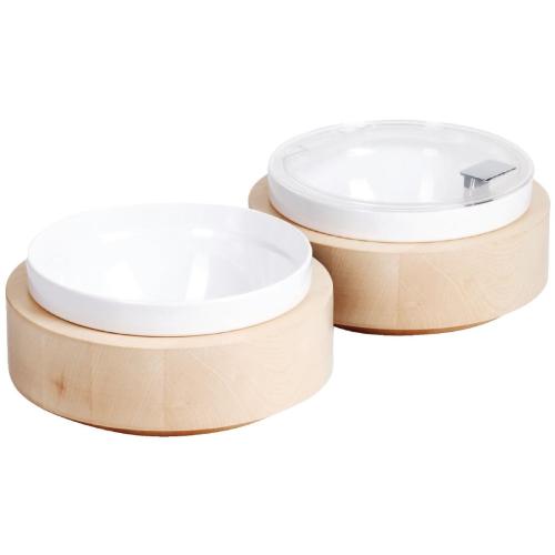 APS Buffet-Bowl Box Round Large Base only Maple Wood