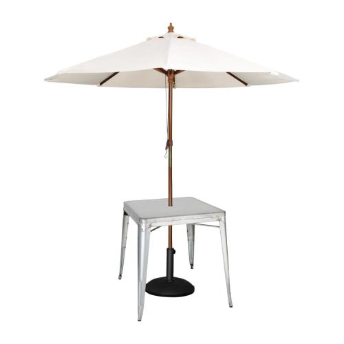 Bolero Bistro Square Steel Bistro Table Galvanised - 660mm