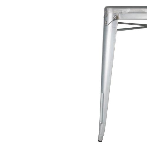 Bolero Bistro Square Steel Bistro Table Galvanised - 660mm