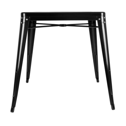 Bolero Bistro Square Steel Table Black - 660mm