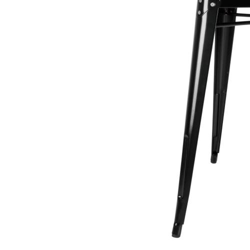 Bolero Bistro Square Steel Table Black - 660mm