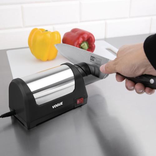 Vogue Electric Knife Sharpener Black - 220x81x78mm 8 2/3x 3x 3 1/4"