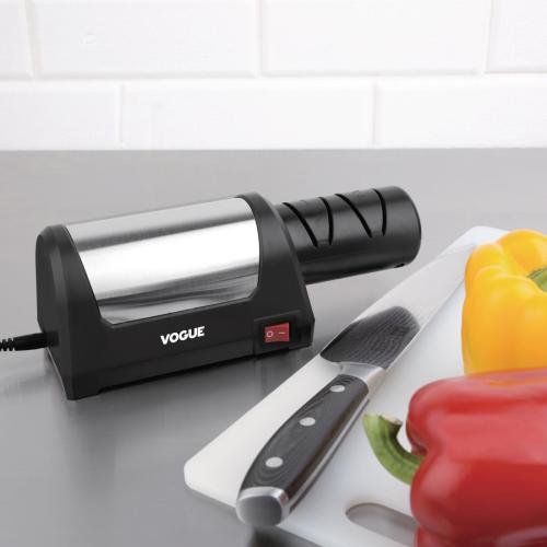 Vogue Electric Knife Sharpener Black - 220x81x78mm 8 2/3x 3x 3 1/4"