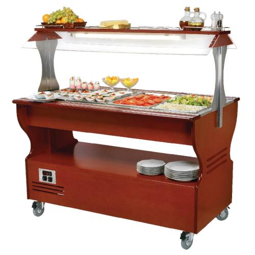 Roller Grill Salad Bar Warm/Chilled Dark Wood (Direct)
