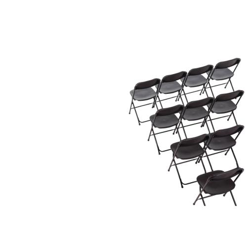 Bolero Folding PP Chair Black (Pack 10)