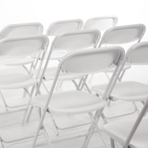 Bolero Folding PP Chair White (Pack 10)