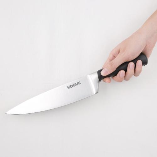 Vogue Soft Grip Chef's Knife St/St - 203mm 8"