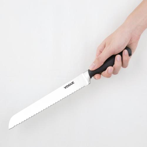 Vogue Soft Grip Bread Knife St/St - 203mm 8"
