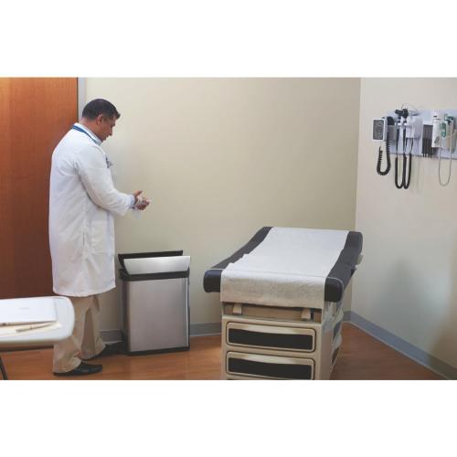 Rubbermaid Slim Jim Step on End Step Stainless Steel - 30Ltr