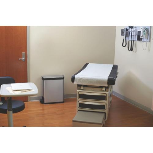 Rubbermaid Slim Jim Step on End Step Stainless Steel - 30Ltr