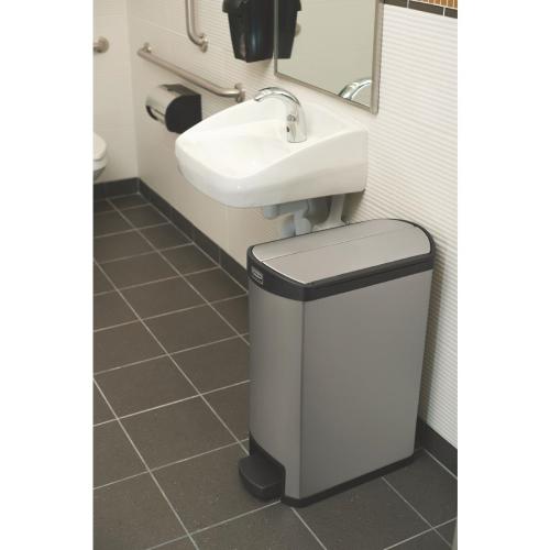 Rubbermaid Slim Jim Step on End Step Stainless Steel - 50Ltr