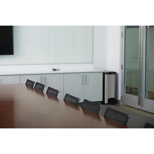 Rubbermaid Slim Jim Step on End Step Stainless Steel - 90Ltr