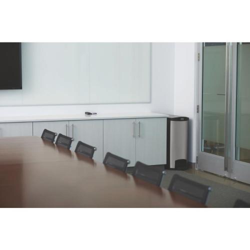 Rubbermaid Slim Jim Step on End Step Stainless Steel - 90Ltr