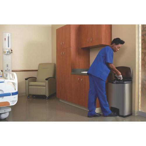 Rubbermaid Slim Jim Step on Front Step Stainless Steel - 50Ltr