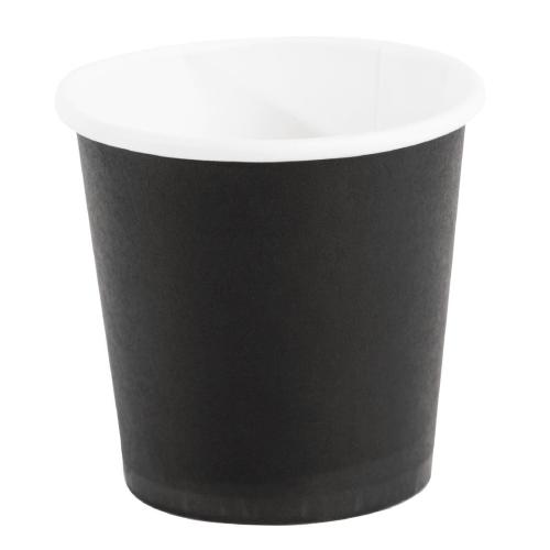 Fiesta Recyclable Hot Cup Single Wall Black 4oz (Sleeve 50)  FSC Mix