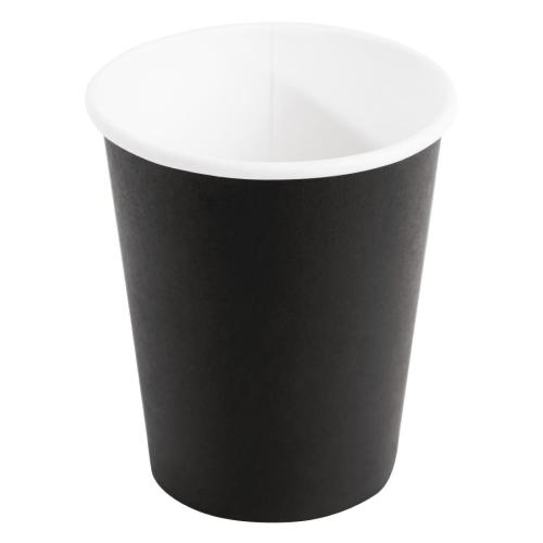 Fiesta Recyclable Hot Cup Single Wall Black 8oz (Sleeve 50)