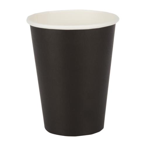 Fiesta Recyclable Hot Cup Single Wall Black 12oz (Box 1000)  FSC Mix