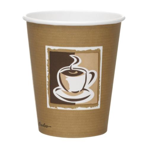 Hot Cup Single Wall Caffee Pattern - 8oz (Box 1000)