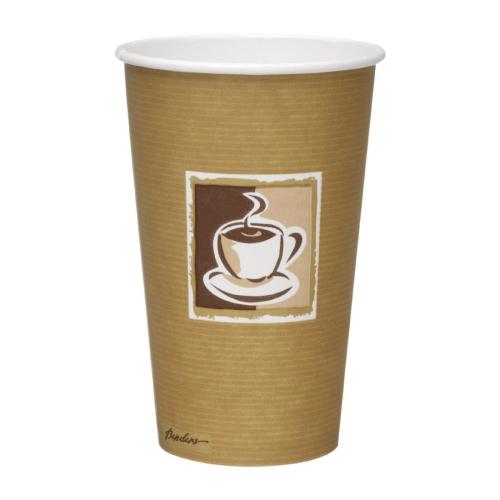 Hot Cup Single Wall Caffee Pattern - 16oz (Box 1000)