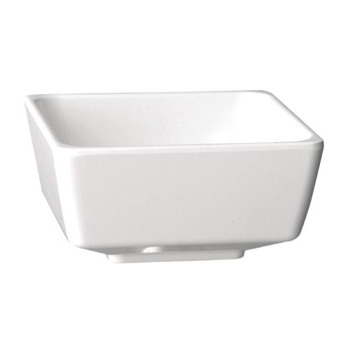 Float Square Bowl Melamine White - 30ml 90x90mm (B2B)