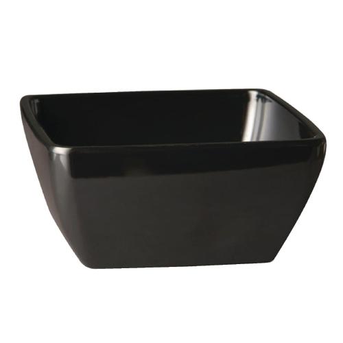 Pure Square Bowl Melamine Black - 90x90mm (B2B)