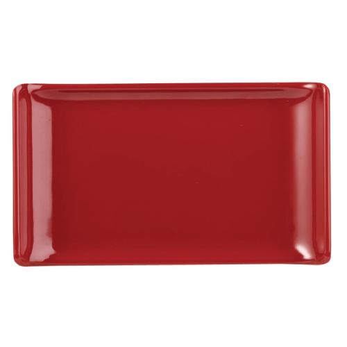 Alchemy Buffet Red Melamine Rectangular Tray - 170x100mm (Box 6) (Direct)
