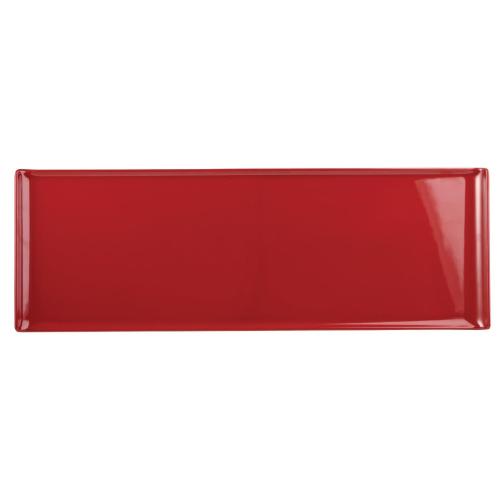 Alchemy Buffet Red Melamine Rectangular Tray - 580x200mm (Box 4) (Direct)