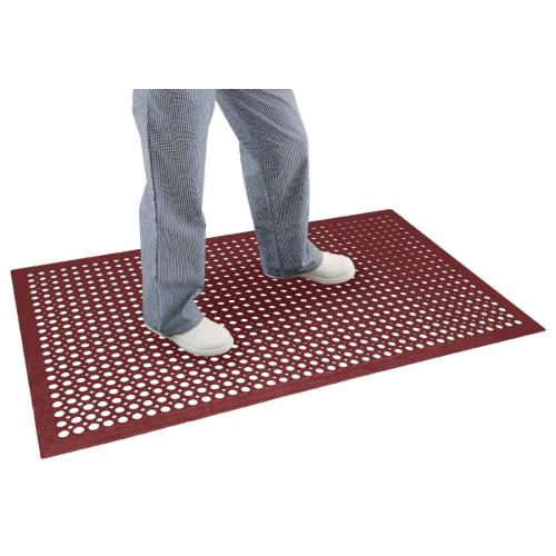 Jantex Rubber Grease-resistant Anti-Fatigue Mat Red - 900x1500mm 35 1/2x 59"