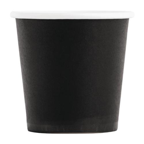Fiesta Recyclable Hot Cup Single Wall Black 4oz (Box 1000)  FSC Mix