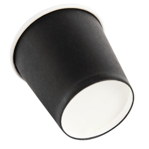 Fiesta Recyclable Hot Cup Single Wall Black 4oz (Sleeve 50)  FSC Mix