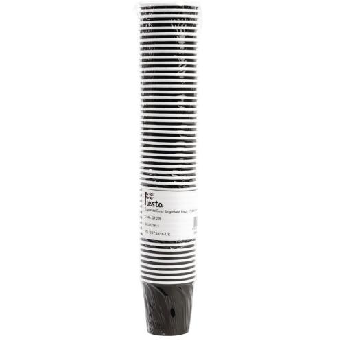 Fiesta Recyclable Hot Cup Single Wall Black 4oz (Sleeve 50)  FSC Mix