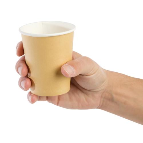 Fiesta Recyclable Hot Cup Single Wall Kraft 8oz (Box 1000)  FSC Mix