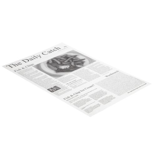 Greaseproof Paper Squares Newspaper Print - 270x420mm (500 sheets)
