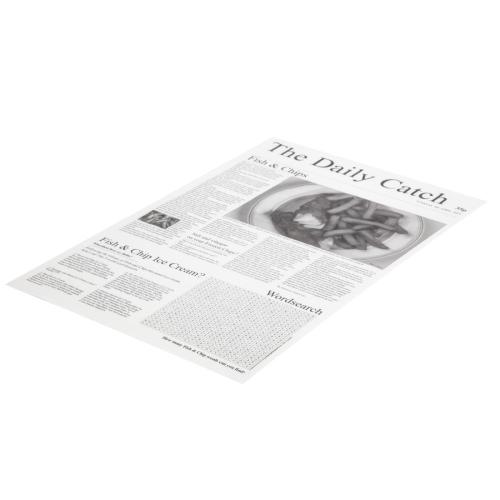 Greaseproof Paper Squares Newspaper Print - 270x420mm (500 sheets)