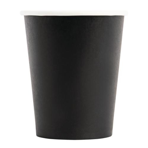 Fiesta Recyclable Hot Cup Single Wall Black 8oz (Sleeve 50)