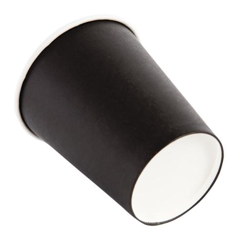 Fiesta Recyclable Hot Cup Single Wall Black 8oz (Sleeve 50)