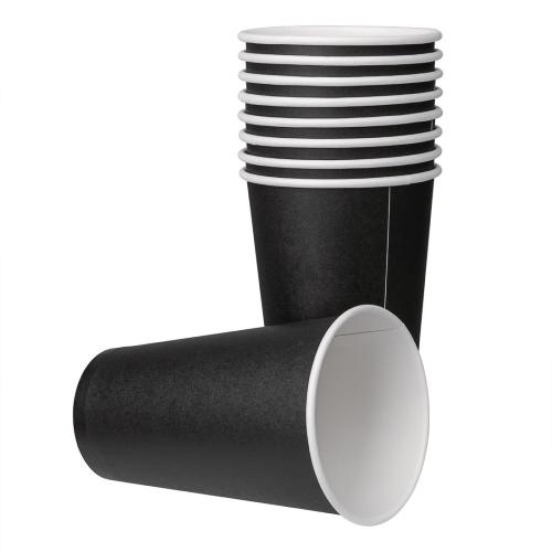 Fiesta Recyclable Hot Cup Single Wall Black 16oz (Box 1000)  FSC Mix
