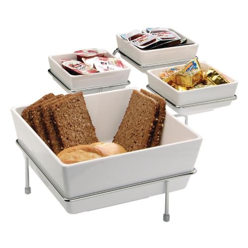 Float 4 Bowl Stand Chrome - 390x390mm